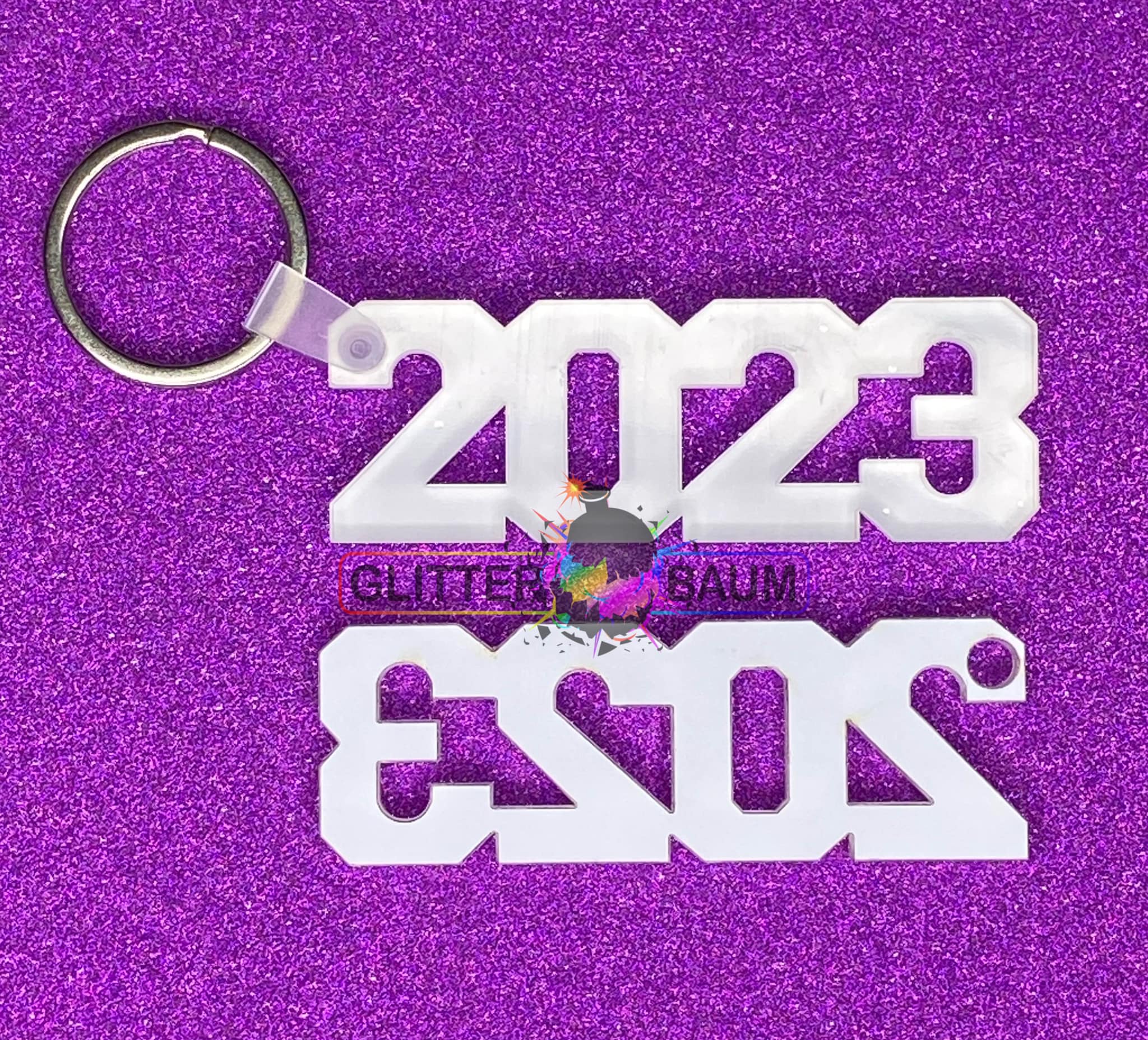 20 Pack Sublimation Blanks Keychain Glitter Pu Leather Keychain